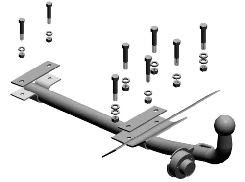 Фаркоп для ВАЗ 1111 Ока 2005-2008 без снятия и подрезки бампера.(без электрики в комплекте) - 1111 Трейлер