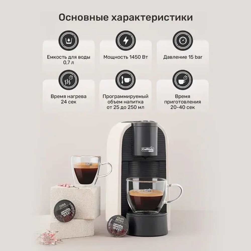 Кофемашина капсульная Caffitaly System S36 Volta White (белая)
