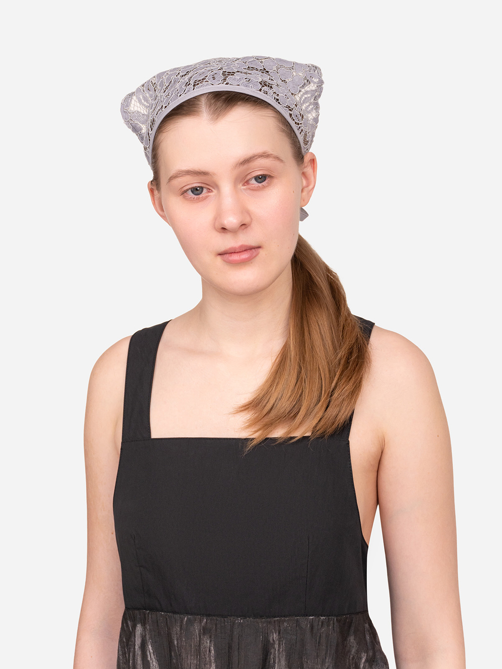 Косынка кружевная "Люба". Серая