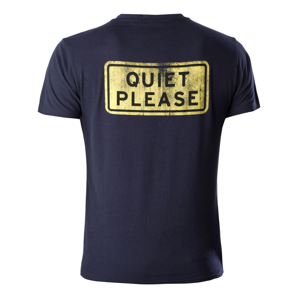 Мужское теннисное поло Quiet Please Australia Road Sign T-Shirt Men - Dark Blue, Yellow