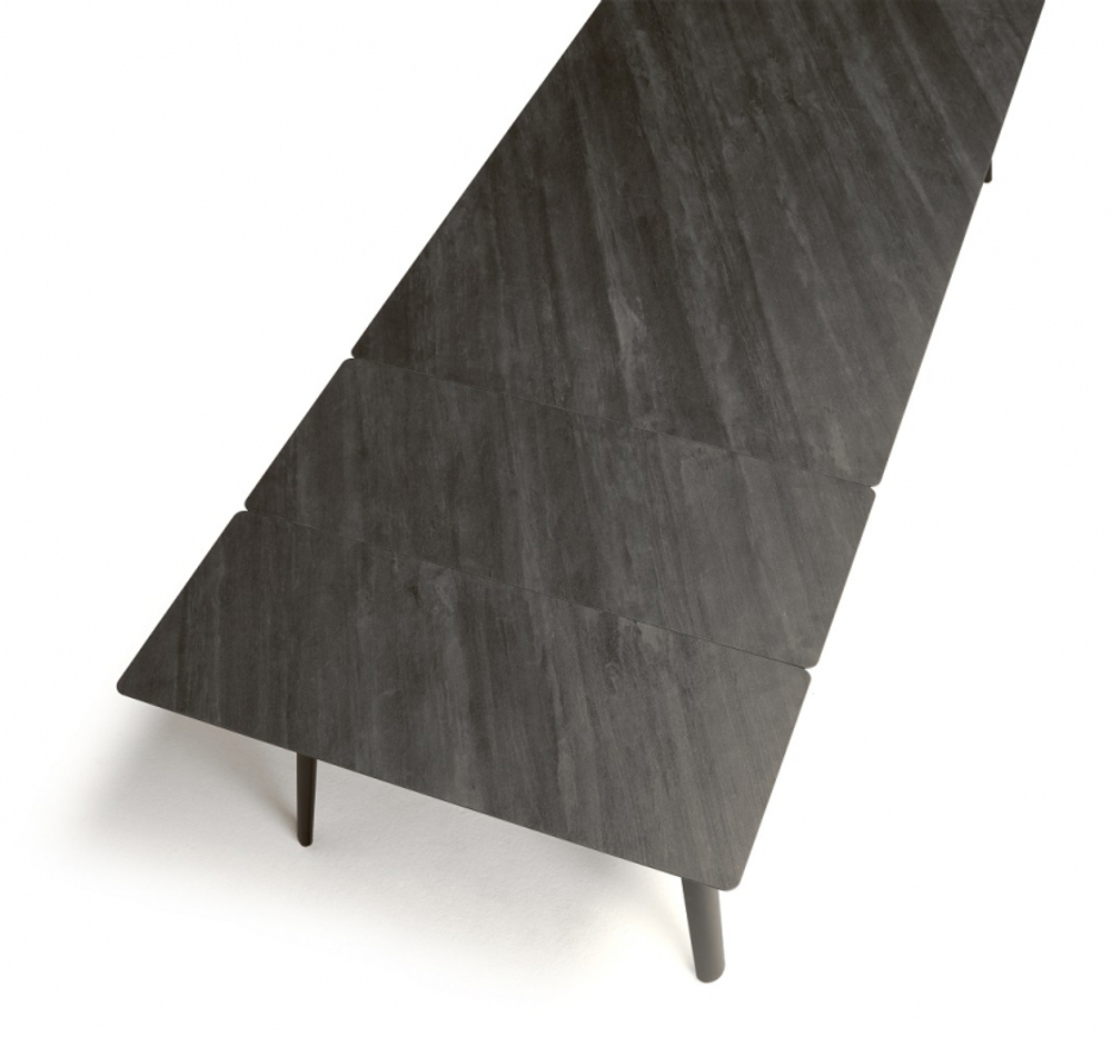 Стол ламинированный раздвижной Scab Design Squid Extendable, антрацит, сланец