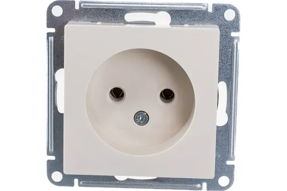 Розетка Systeme Electric ATLASDESIGN без заземления бежевая 35991