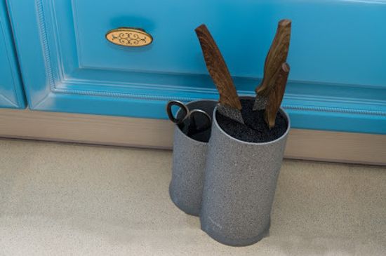 Подставка для ножей и кухонных принадлежностей двойная 22 см. Kamille KM 7607