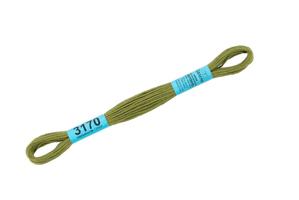 Мулине "Gamma", 100% хлопок , 8 м, №3170