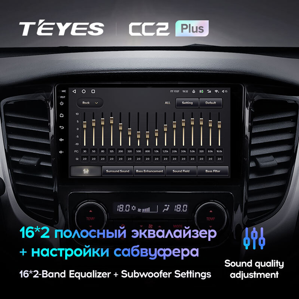 Teyes CC2 Plus 9" для Mitsubishi L200 2015-2019