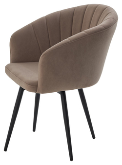 Стул МИШЕЛЬ 360 град. поворот. B5 Капучино, велюр / черный каркас, М-City