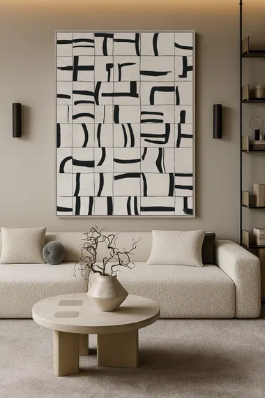 Постер Sense 90х120 см, бежевый, чёрный