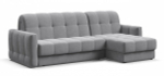 Угловой диван Босс Слип 160 Велюр Монолит сталь