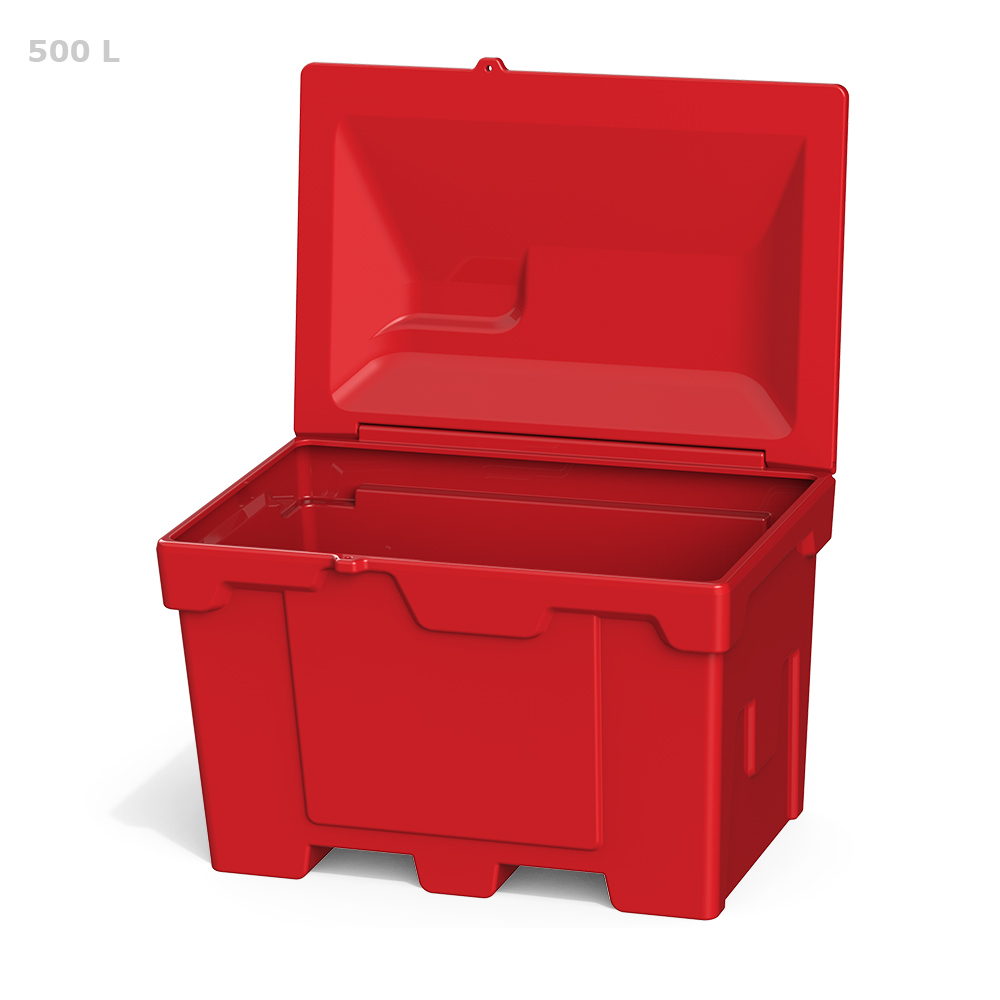 Ящик 500 л c лопатой красный Полимер-Групп 500 л.(1200x828x860см;33кг;красный) - арт.559367