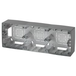 12-6102-12 ЭРА Коробка наклад. монтажа 2 поста, Эра12, графит | Эра 12 Графит