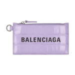 Balenciaga Cash Cow Leather Card Holder Women"s Light Purple