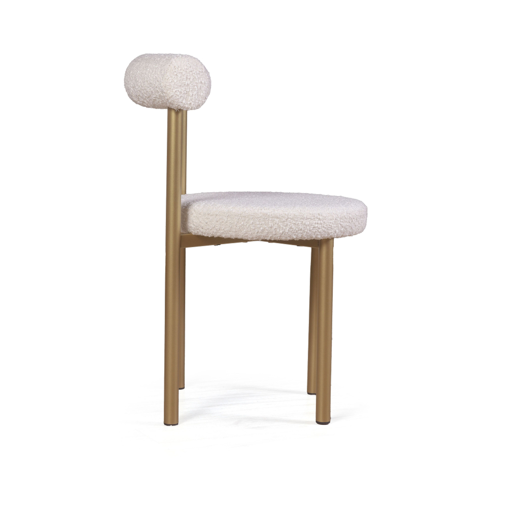 Стул Biggi, букле Turin ivory / опоры золото