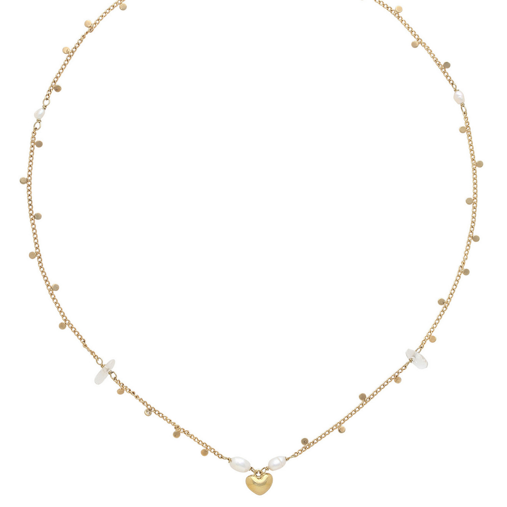 Колье Franck Herval, Bianca, с горным хрусталем и жемчугом, FH26.1-15-64560 (золотистый)