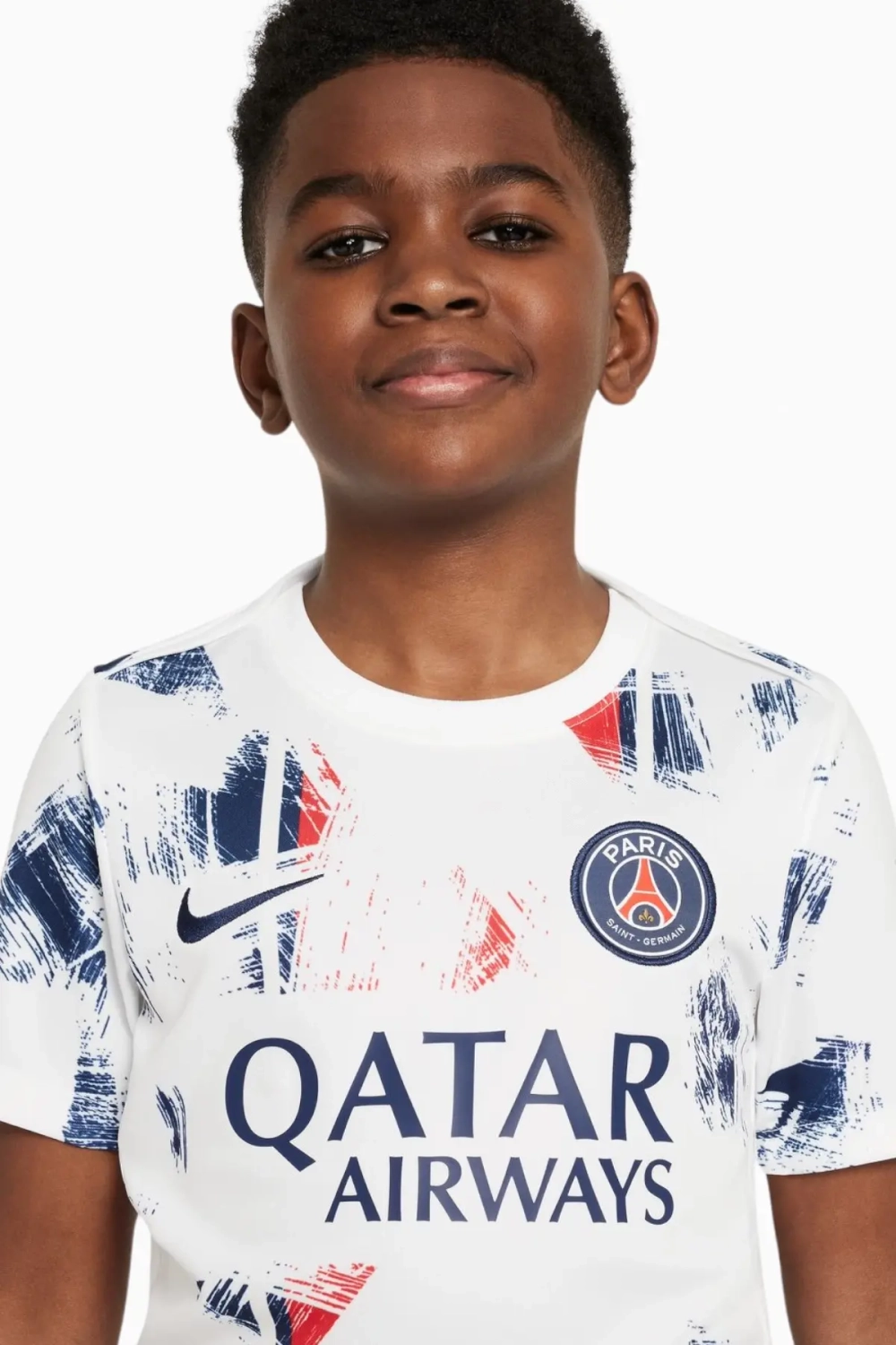 Футболка Nike PSG 24/25 Pre-Match Junior - белый