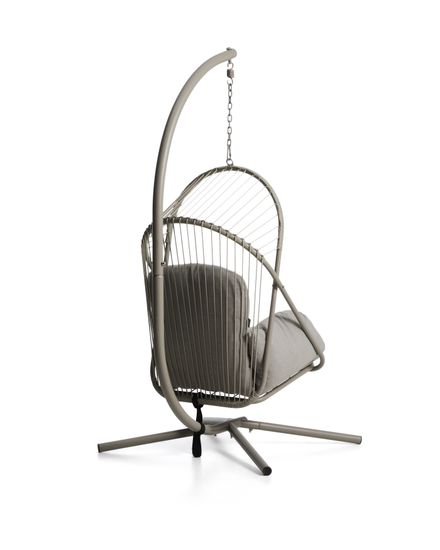 Подвесное кресло Livadi из стали и веревки бежевого цвета