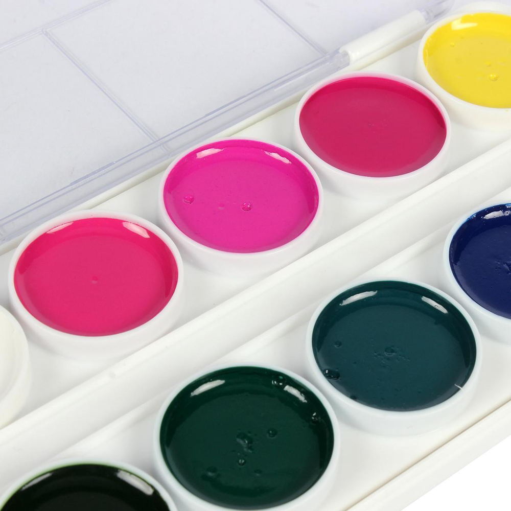 Акварель медовая "Чебурашка" 24 цвета, без кисти, пластик (Мульти-Пульти)