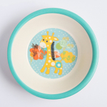 4611368 Набор бамбуковой посуды "Жирафик", тарелка, миска, стакан, приборы, 5 предметов