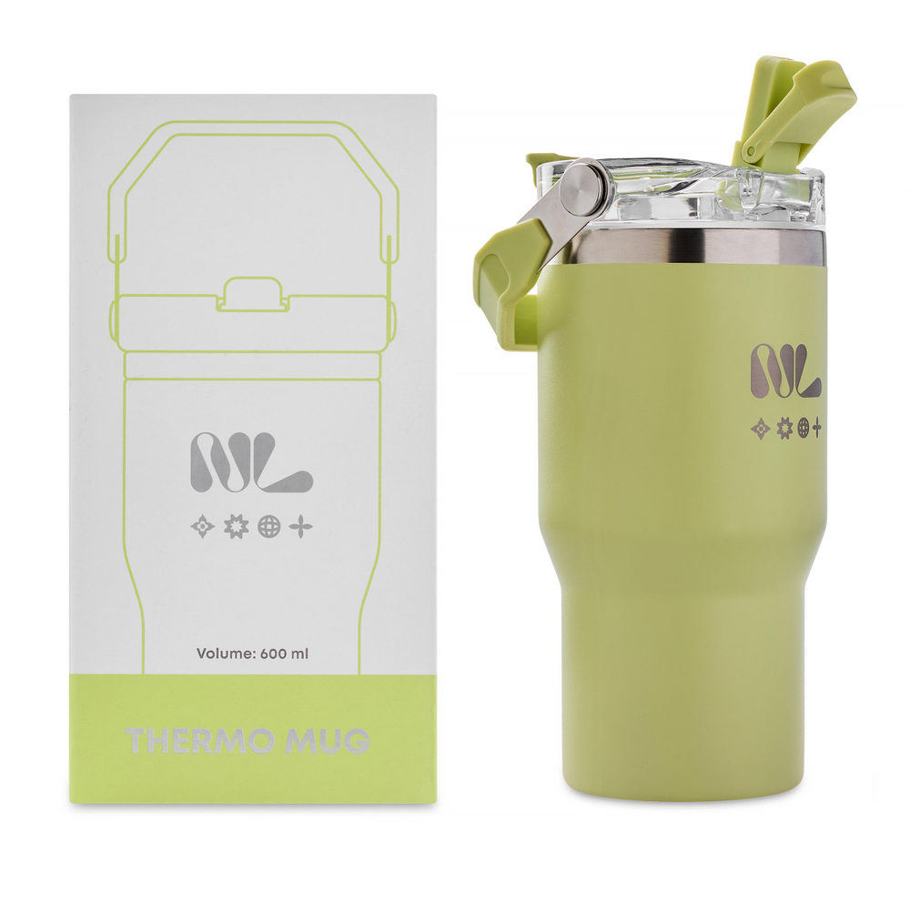 Термокружка, цвет оливковый, объем 600мл