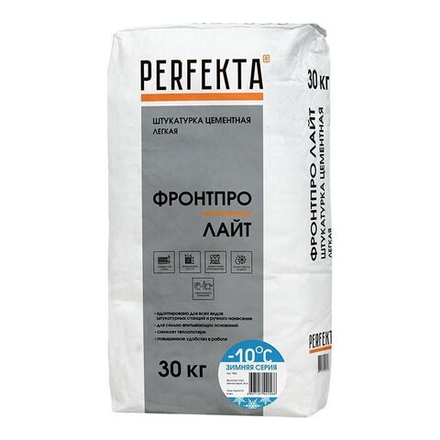 Perfekta Фронтпро Лайт Зимняя серия, 30 кг - Штукатурка фасадная легкая