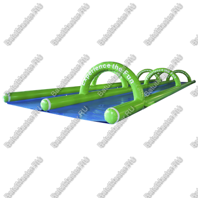 Водная горка без надувного дна, на подкачке ТУРБО "Хит", 152*6,6*2 м