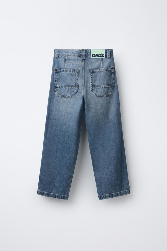 ZARA ПРЯМЫЕ ДЖИНСЫ SKATER, ВЫЦВЕТШИЙ СИНИЙ