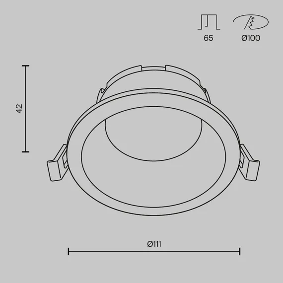 Встраиваемый светильник Technical DL126-GX53-WB