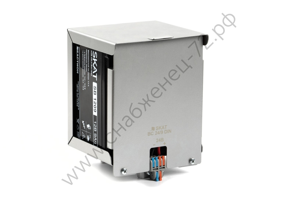 SKAT BC 24/9 DIN блок батарейный, 24В, емкость 9Ач, 2 АКБх9Ач