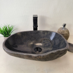 Раковина из речного камня RS-66032 47х36х15 из натурального камня