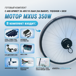 Готовый комплект MXUS 350W с АКБ Брикет 36-48V/10-33Ah YIQISHUN + S830