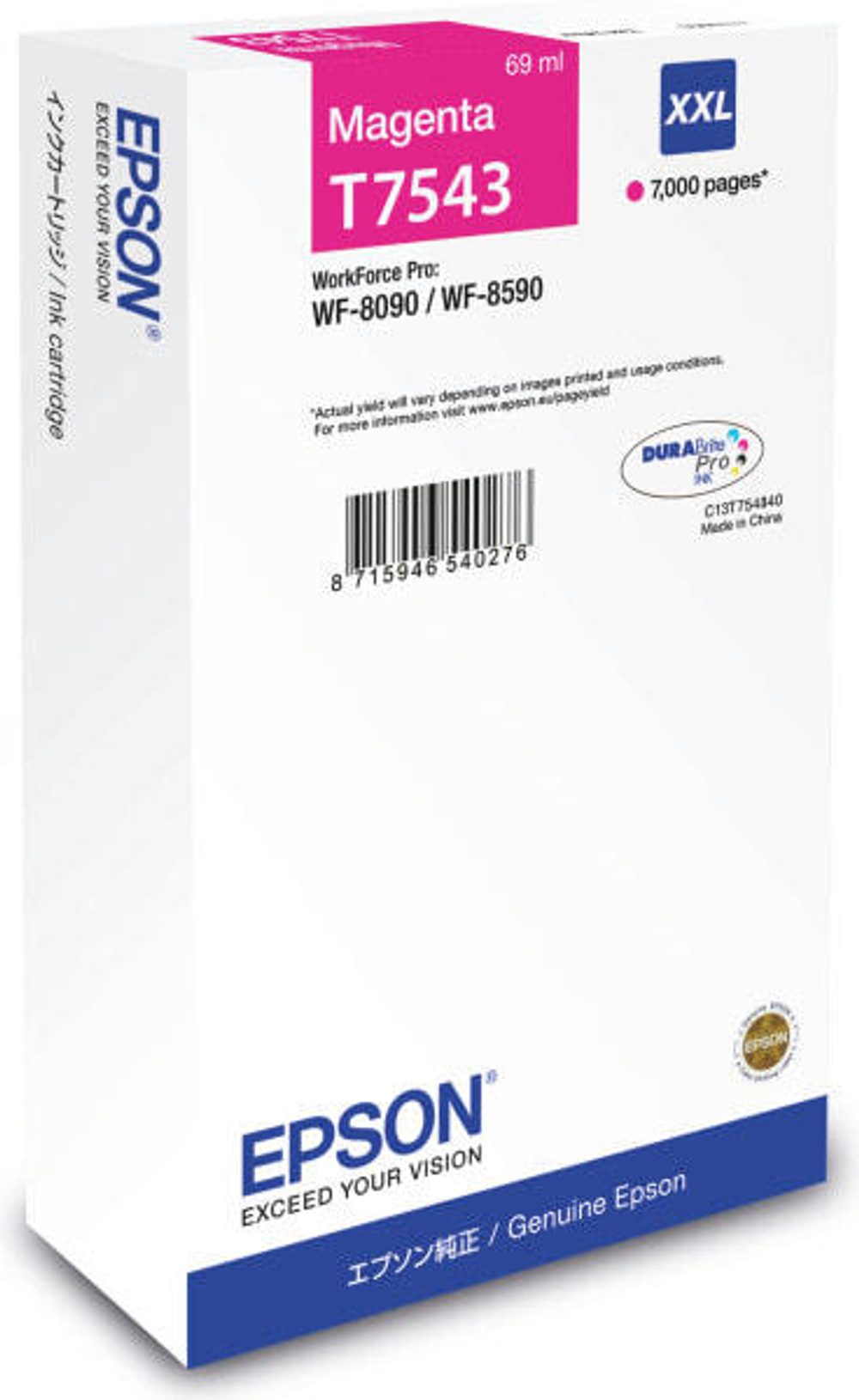 Epson T7543 Подлинный Пурпурный 1 шт C13T754340