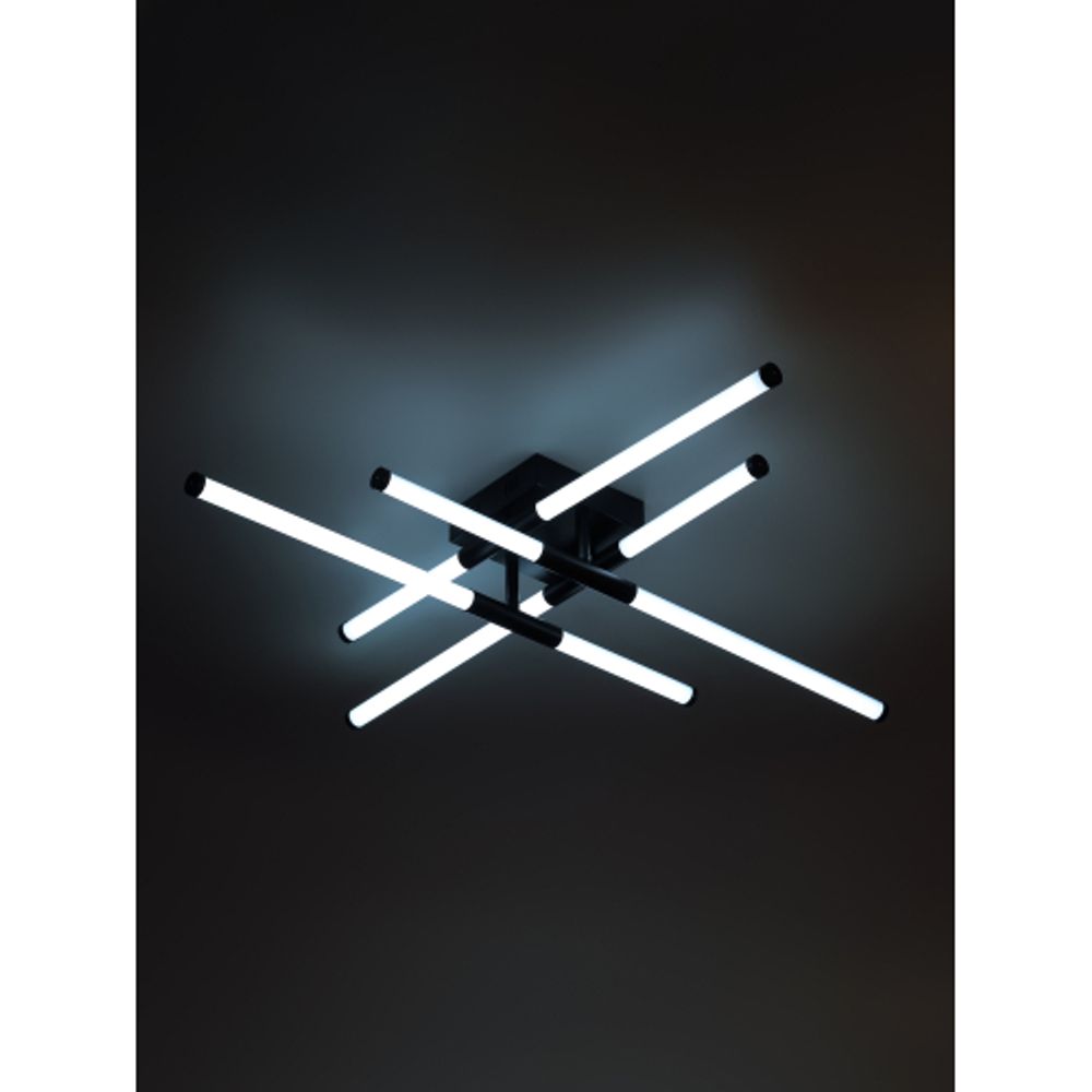 Светильник потолочный светодиодный ЭРА Модерн Fliss CLL-1 72W 3K-6K RC BK с ду черный