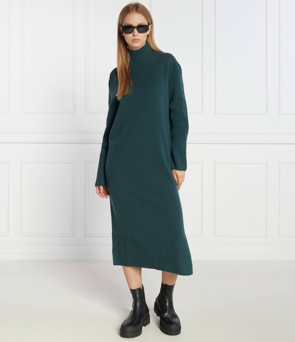 Хлопковое платье Pepe Jeans London - темно-зеленый(PL953386)