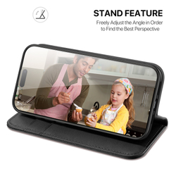 Чехол книжка из натуральной кожи для iPhone 17 Pro, серия Hivo Series Case (защита RFID) от Dux Ducis