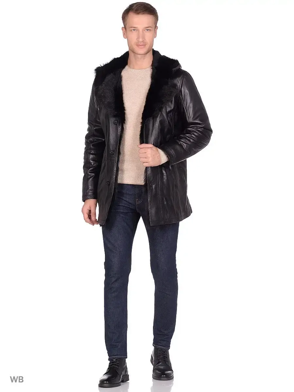 Дубленка мужская натуральная, на меху