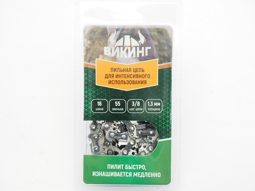 Цепь пильная 3/8", 55-зв, 1.3-мм (квадратный зуб, 63-PS, блистер, MS-180/250, аналог) [Викинг]