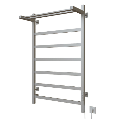 Полотенцесушитель MIXLINE FAVORITE  80х50 (таймер,481 Вт, 6 перекл+ПОЛКА) электрический МАТОВЫЙ ХРОМ