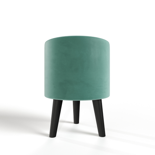 Пуф круглый на трёх высоких ножках Фантазёр Z-13 (Бирюзовый) в офис, дом, салон красоты, прихожая, гостиная, на кухню, в кафе, в зону ожидания, в коридор, к туалетному столику. Банкетка, подставка.