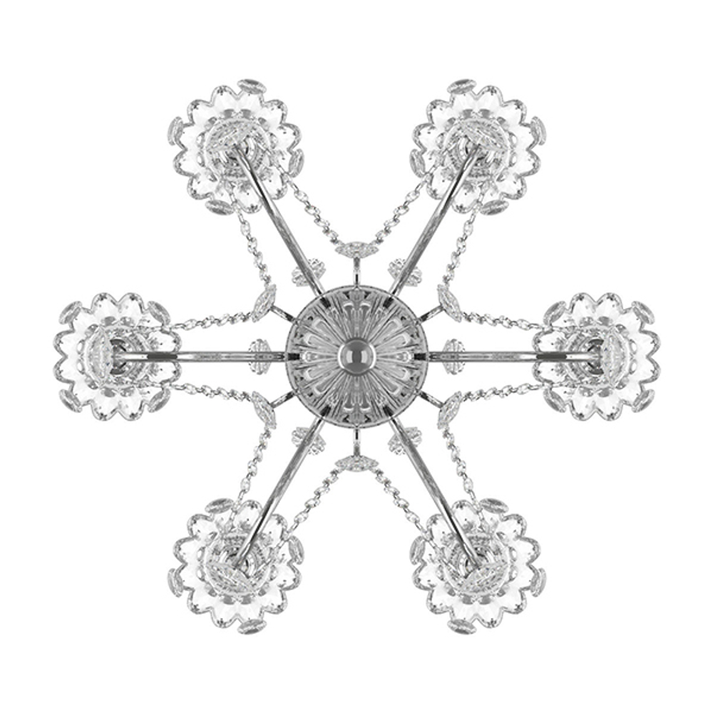 790064 Люстра SCHON 6x60W E14 Серебро