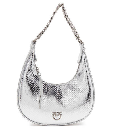 Сумка хобо BRIOCHE HOBO MINI PELLE LAMINA Pinko - серебряный(101433 A180)