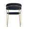 Стул Turin черный велюр с золотыми ножками