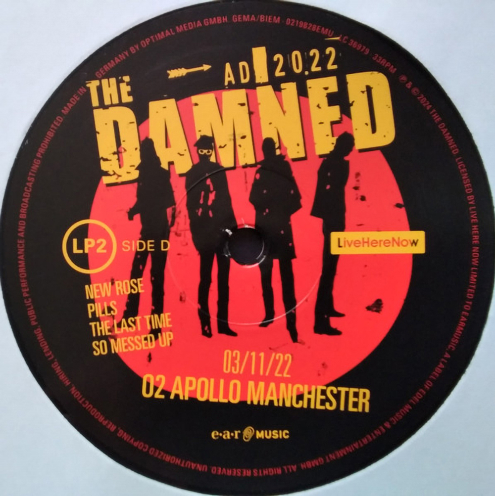The Damned / AD 2022 (O2 Apollo Manchester 03/11/22) (2LP)