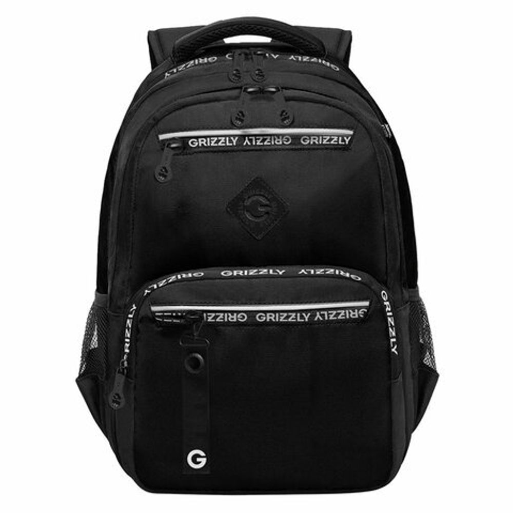 Рюкзак GRIZZLY школьный, анатомическая спинка, 2 отделения, для мальчиков, STYLE, 39х28х20 см, RB-454-1/1