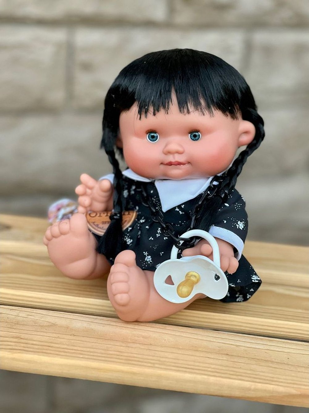 Пупс Nines 26см PEPOTE BLACK с закрывающими глазками (N0455A2)