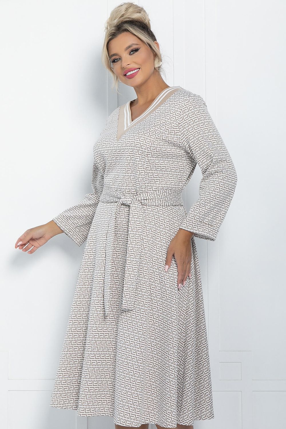 Платье Осенняя история (бежевое) П11228 LT Collection