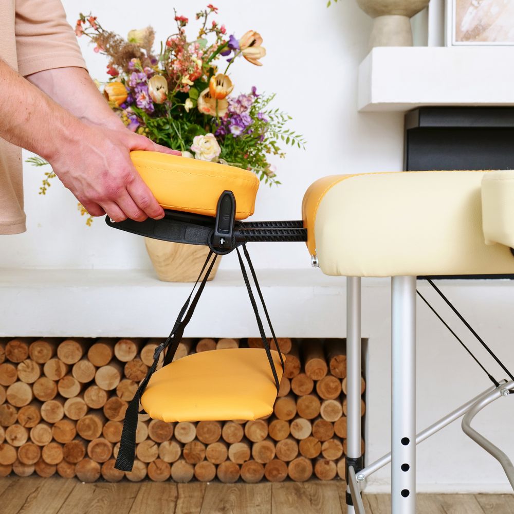 Массажный стол DFC NIRVANA Elegant PREMIUM, цвет оранжево-бежевый