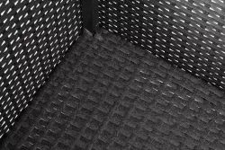 "Лунго" кашпо для цветов большое плетеное из искусственного ротанга, цвет графит