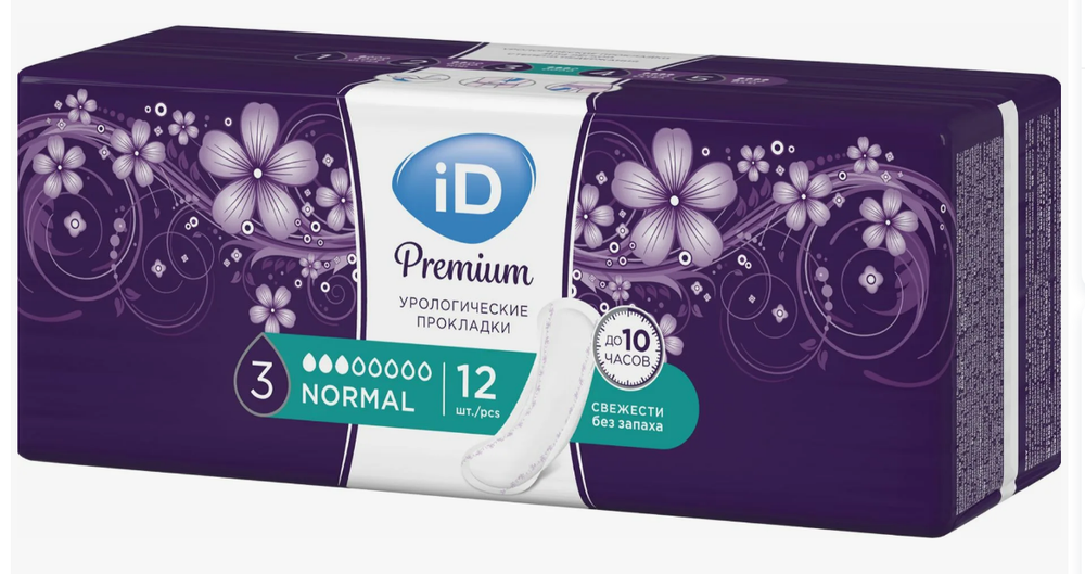 Прокладки урологические для женщин ID Premium Normal