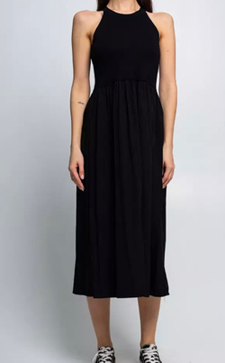 Черное летнее платье хлопок 35 %