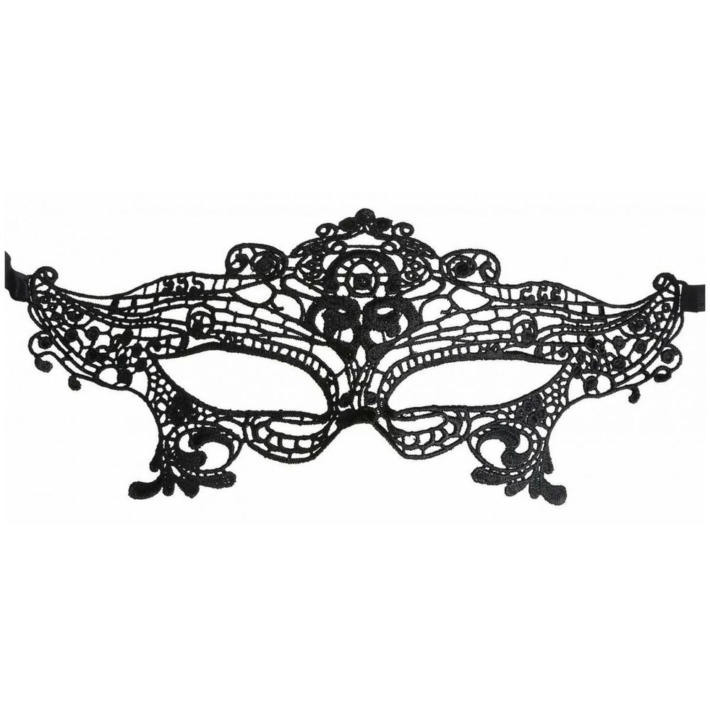 Маска кружевная психея черная