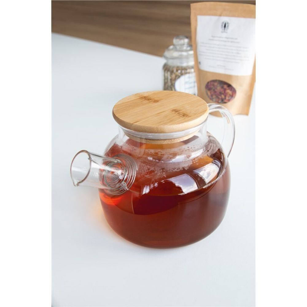 Стеклянный чайник для чая MATCHA, коричневый, прозрачный